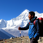 Annapurna Circuit Trek**

"A fully clothed hiker in appropriate hiking gear, trekking through the Annapurna Circuit in Nepal. Majestic snow-capped mountains in the background, with prayer flags fluttering in the wind. The scene depicts a sense of adventure and natural beauty. Perfect anatomy, correct proportions, well-formed hands, proper finger count, natural pose, professional photography, high quality, safe for work, appropriate content, fully clothed, modest, family-friendly."

**